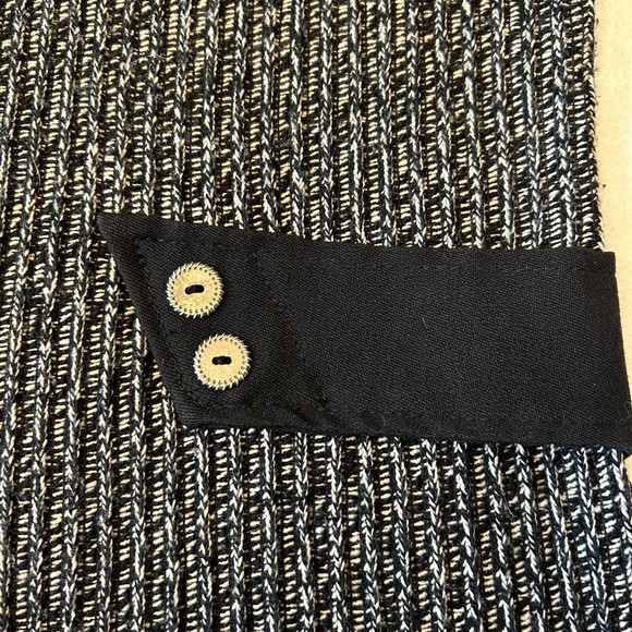 Fitz Clothing Co. Sweater Women's Size M Black & White Mock Neck Buttons - Picture 8 of 8